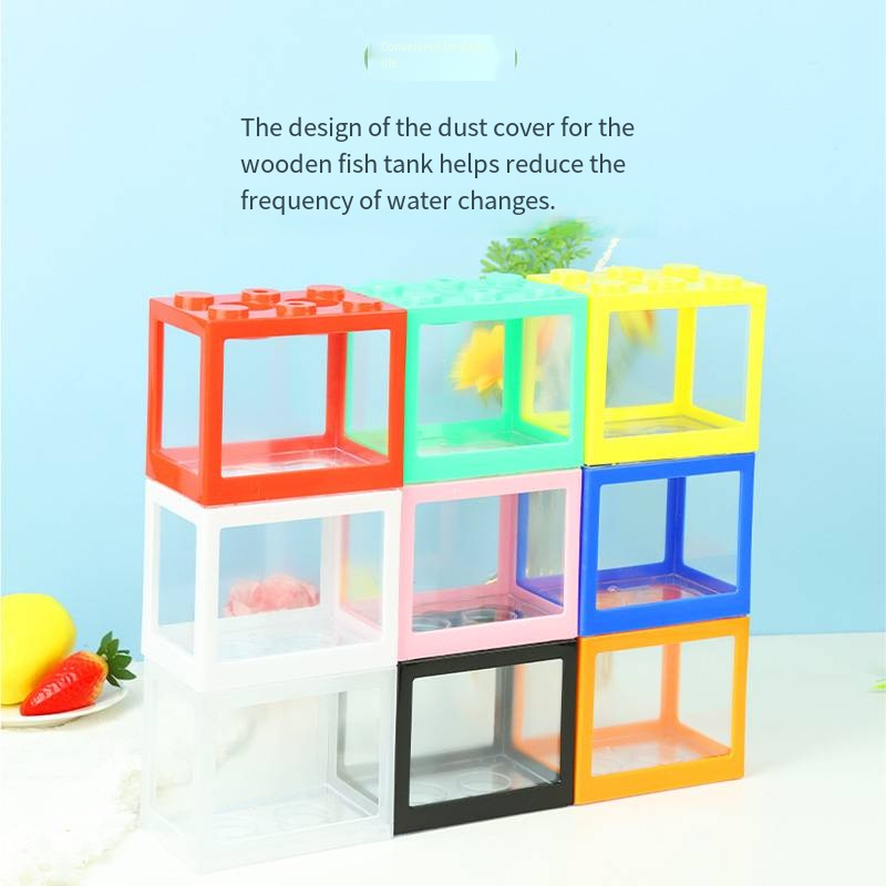 Novelty Block‑Shaped Mini Aqua - Aquarium Goldfish 评论和价格