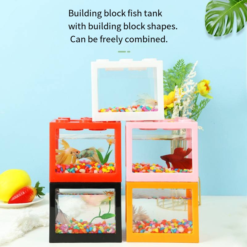 Novelty Block‑Shaped Mini Aqua - Aquarium Goldfish 评论和价格
