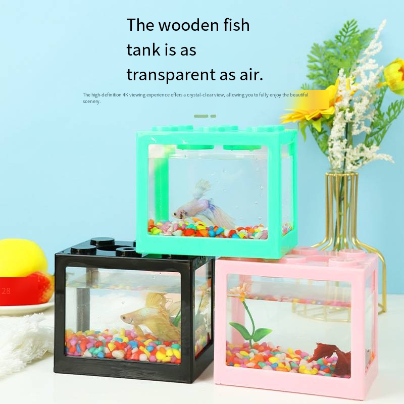 Novelty Block‑Shaped Mini Aqua - Aquarium Goldfish 评论和价格