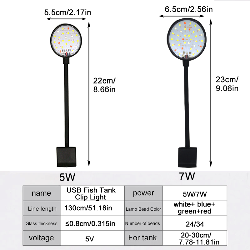 USB Aquarium LED Lamp Fish Tan - Aquarium Fish Only 评论和价格