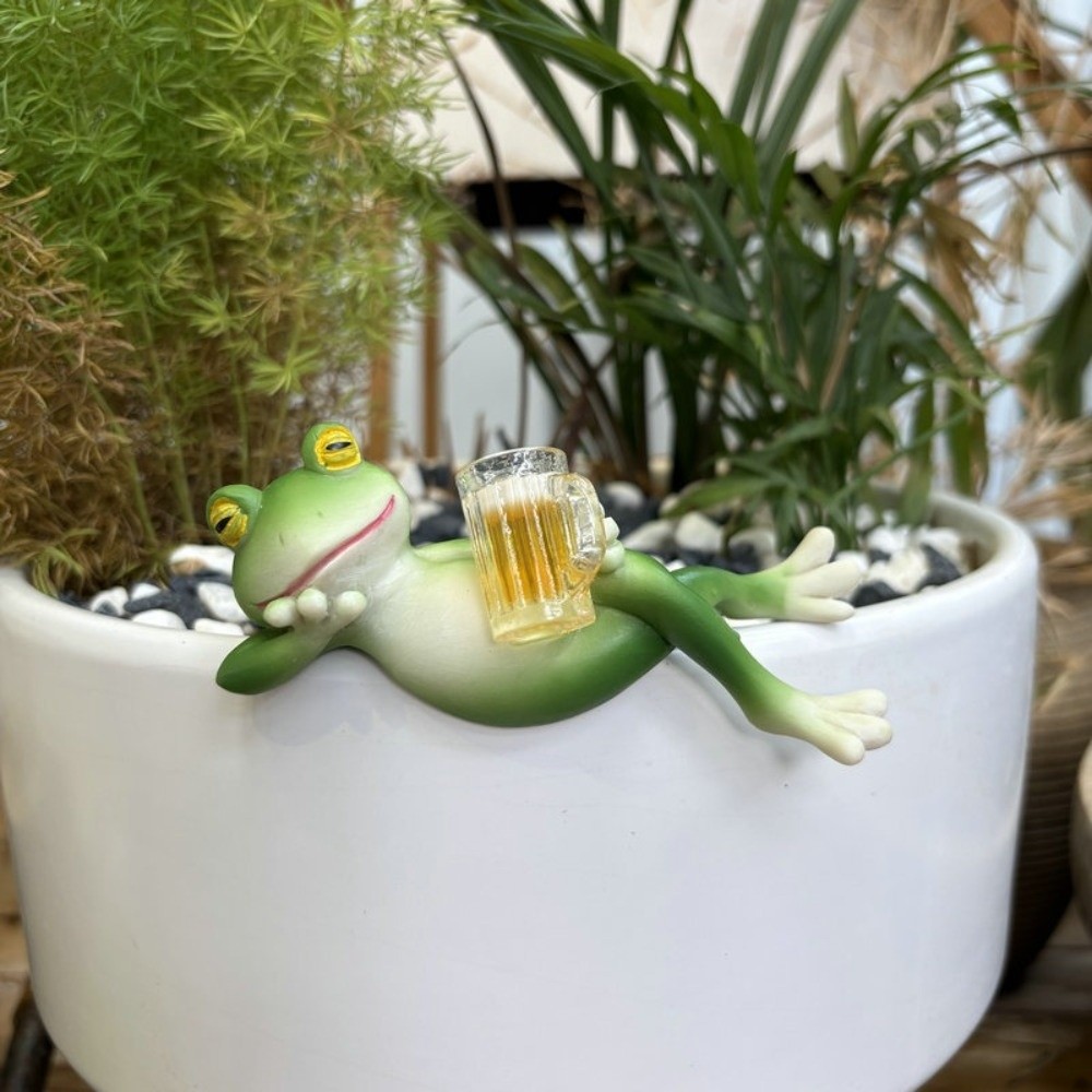 Hanging Flower Pot Edge Frog D - Aquarium Fish Pot 评论和价格