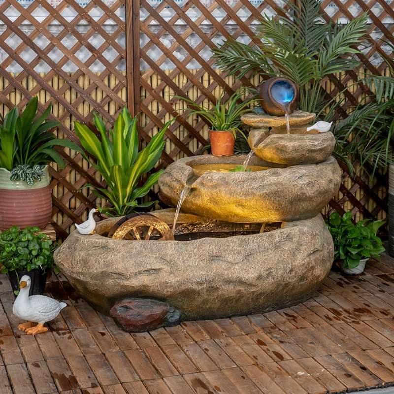 Outdoor Balcony Fish Pond Cour - Aquarium Fish In Pond 评论和价格
