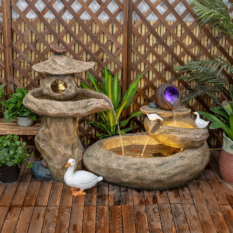Outdoor Balcony Fish Pond Cour - Aquarium Fish In Pond 评论和价格