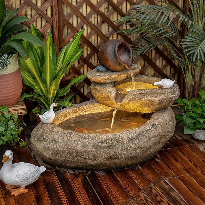 Outdoor Balcony Fish Pond Cour - Aquarium Fish In Pond 评论和价格