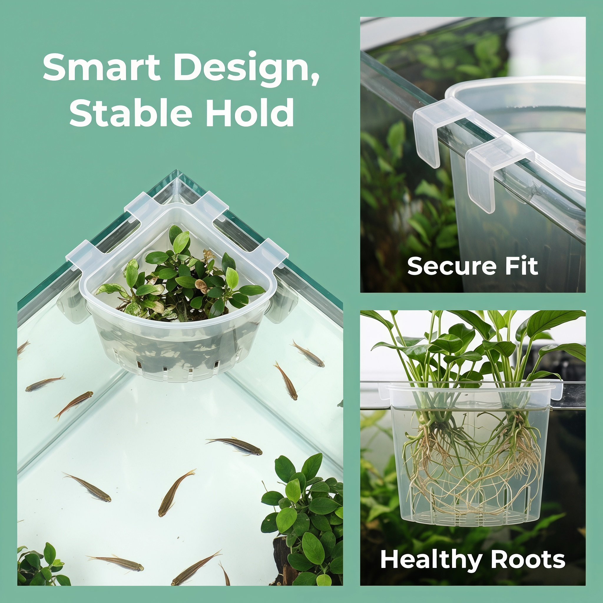 4Pcs Aquarium Hanging Corner P - Aquarium Fish Pot 评论和价格