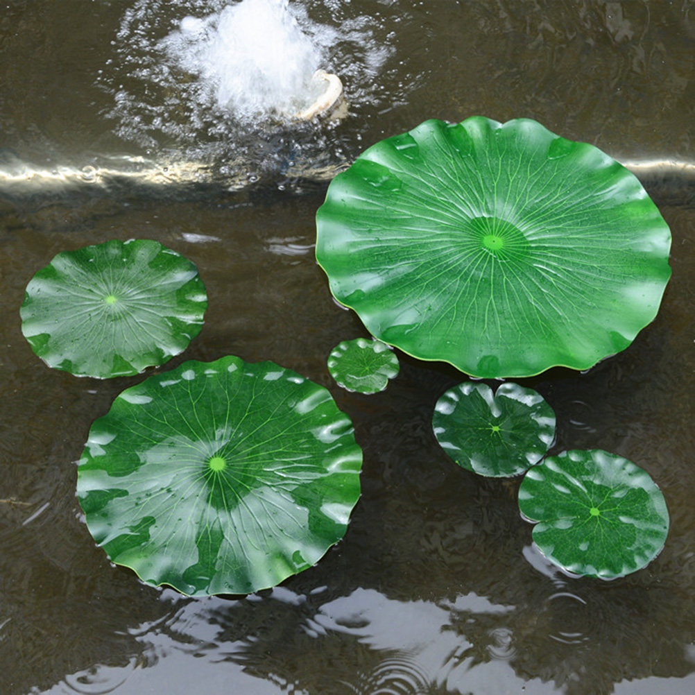 10Pcs Simulative Lotus Leaf Po - Aquarium Fish In Pond 评论和价格