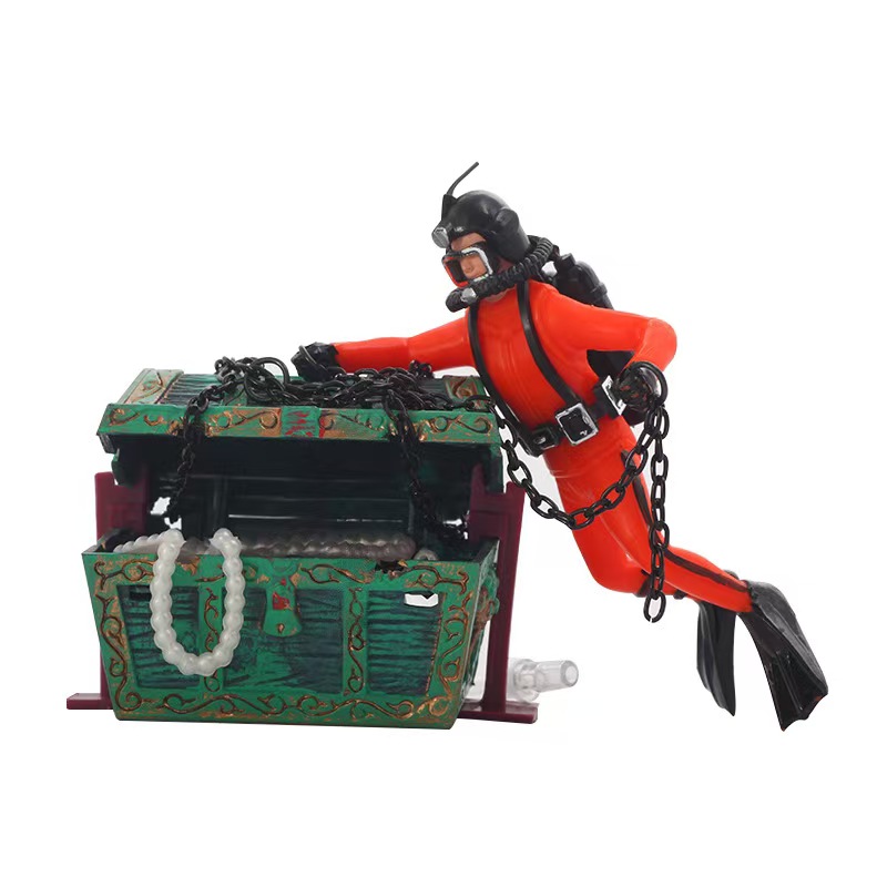 Treasure Frogman Aquarium Orna - Aquarium Fish Of The World 评论和价格