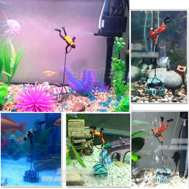 Treasure Frogman Aquarium Orna - Aquarium Fish Of The World 评论和价格