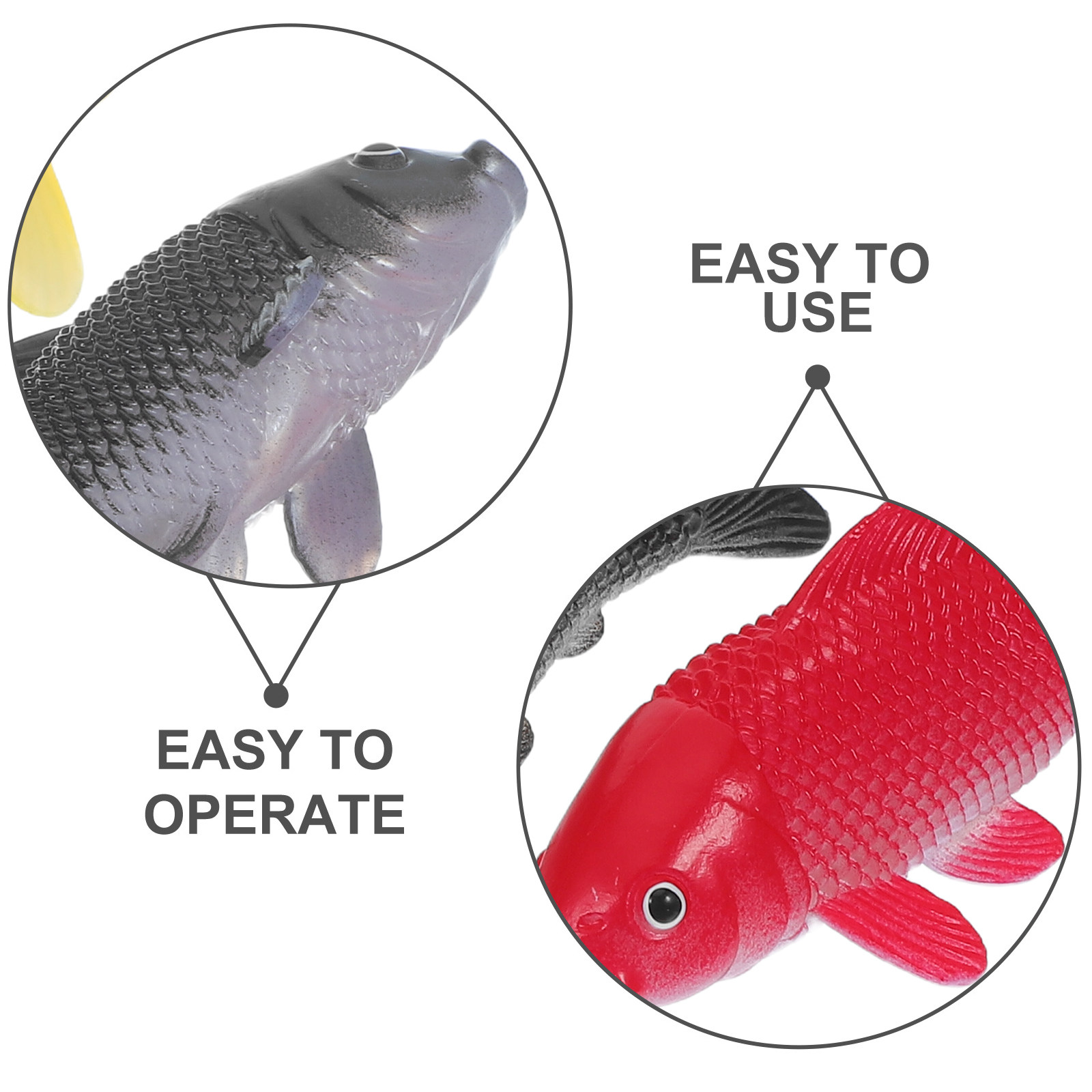 3pcs Fish Crafts Toys Realisti - Aquarium Fish In Pond 评论和价格