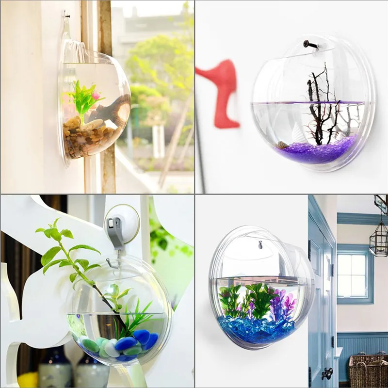 Transparent acrylic hanging wa - Aquarium Goldfish 评论和价格