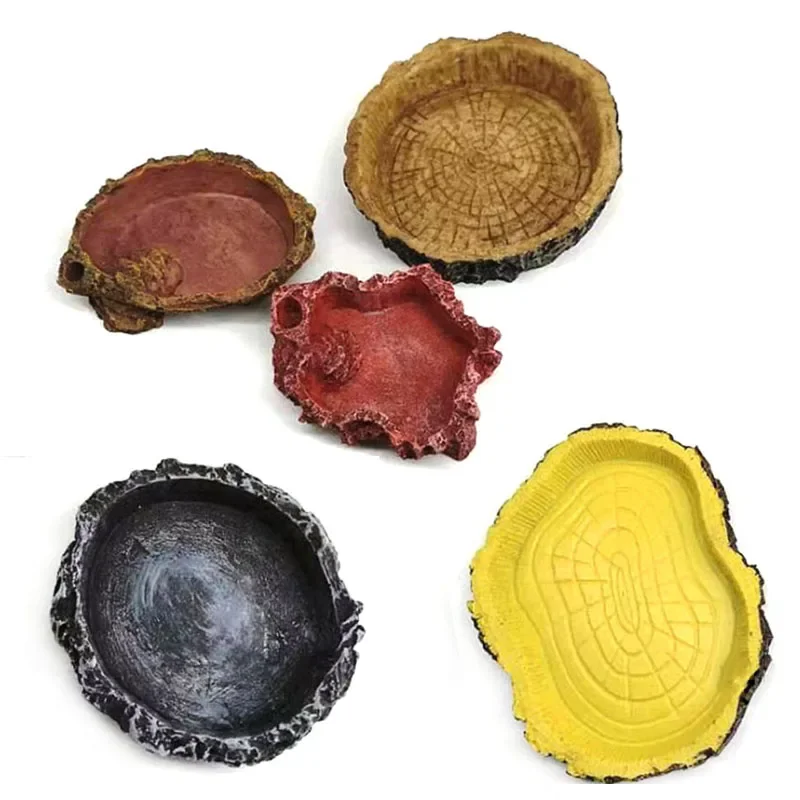 Pet Reptile Feeder Bowl Resin  - Aquarium Fish Pot 评论和价格