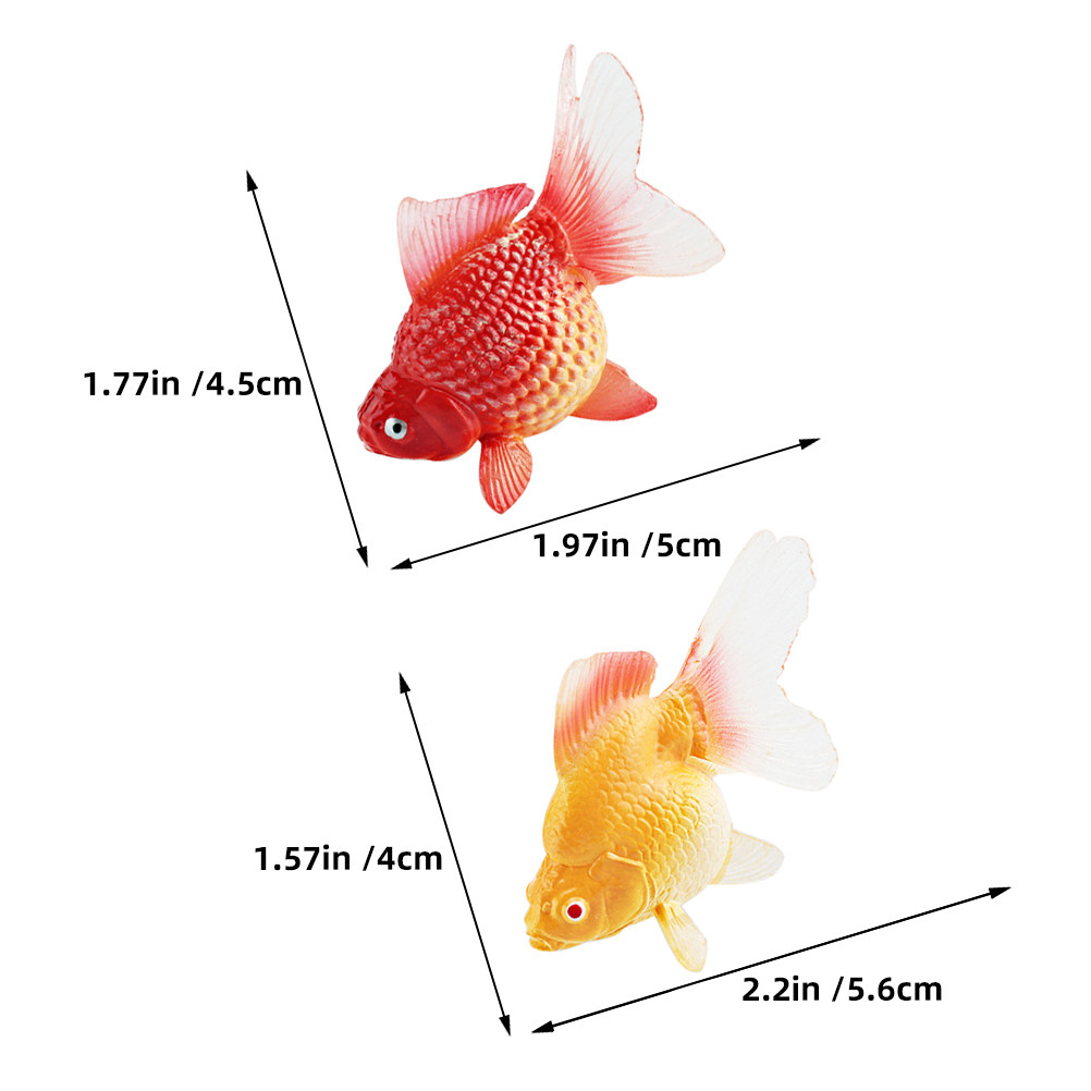 3Pcs Realistic Miniature Goldf - Aquarium Goldfish 评论和价格