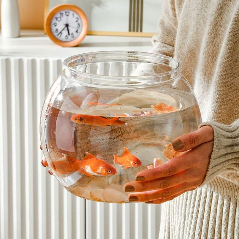 New Transparent Fish Tank Roun - Aquarium Goldfish 评论和价格