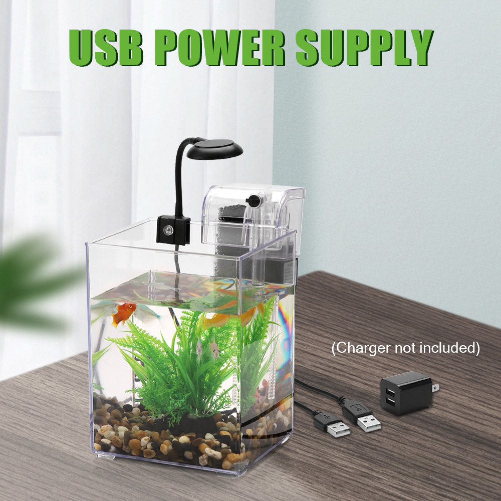 USB Desktop Fish Tank Set-Easy - Aquarium Goldfish 评论和价格