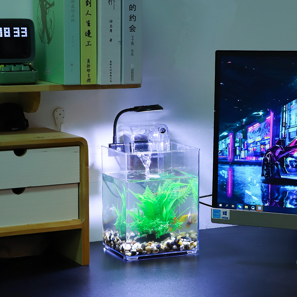 USB Desktop Fish Tank Set-Easy - Aquarium Goldfish 评论和价格